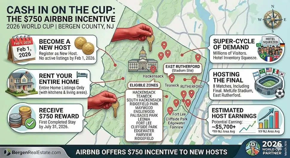 World Cup 2026: Airbnb Offers $750 Incentive to New Bergen County Hosts