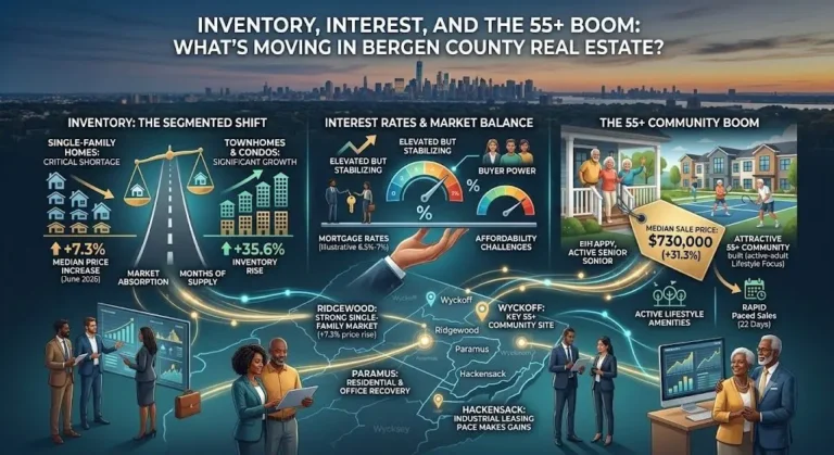 Inventory, Interest, and the 55 and over Boom: What’s Moving in Bergen County Real Estate?